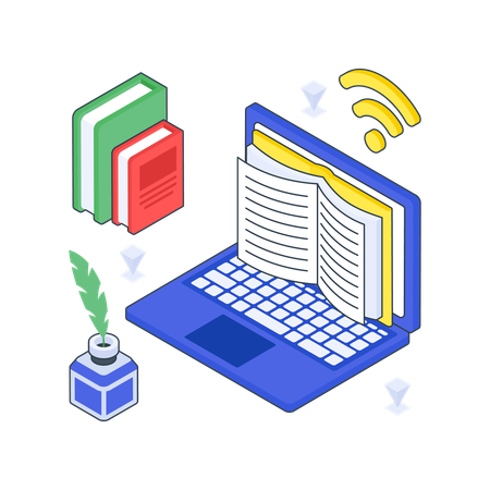 Virtual Education  Illustration