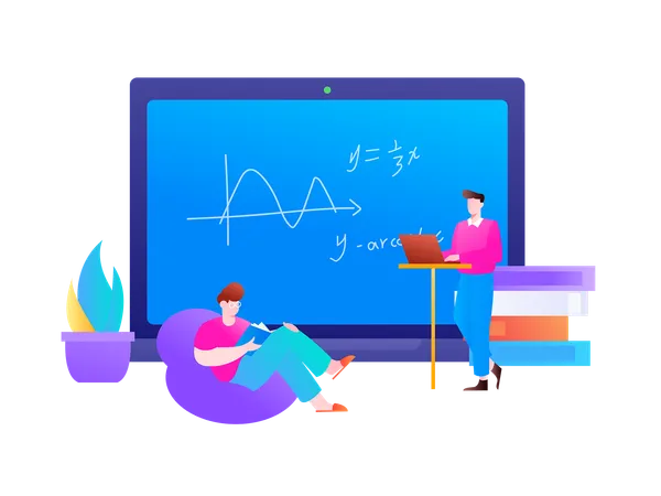 Virtual Education  Illustration