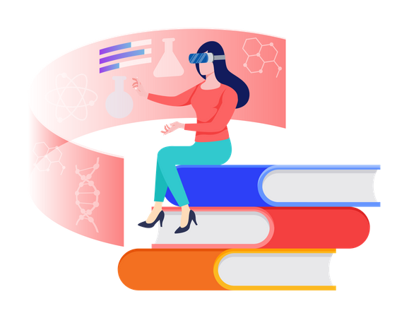 Virtual Education  Illustration