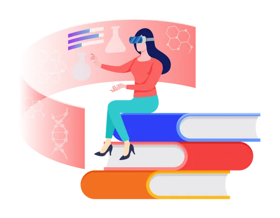 Virtual Education  Illustration