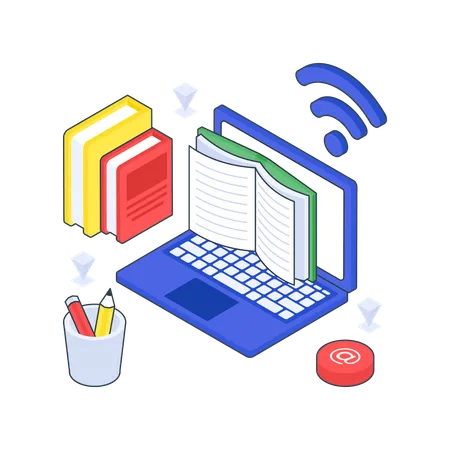 Virtual Education  Illustration