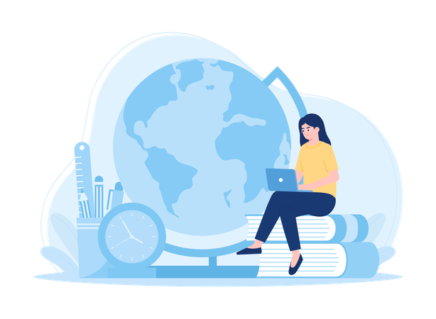 Virtual Education  Illustration