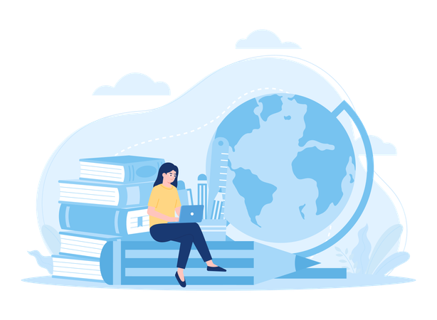Virtual Education  Illustration