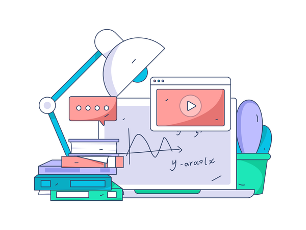 Virtual education  Illustration