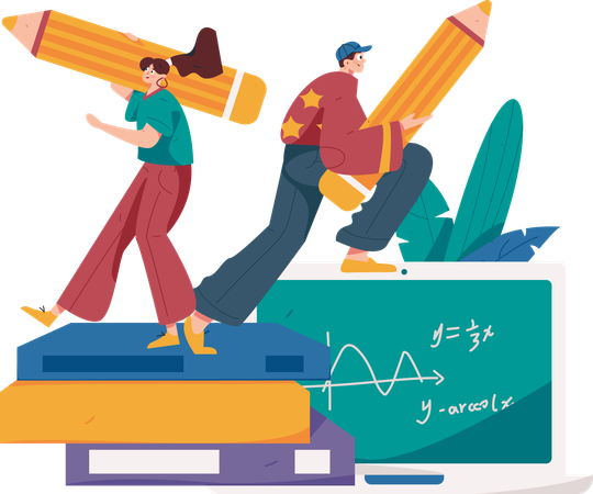 Virtual Education  Illustration