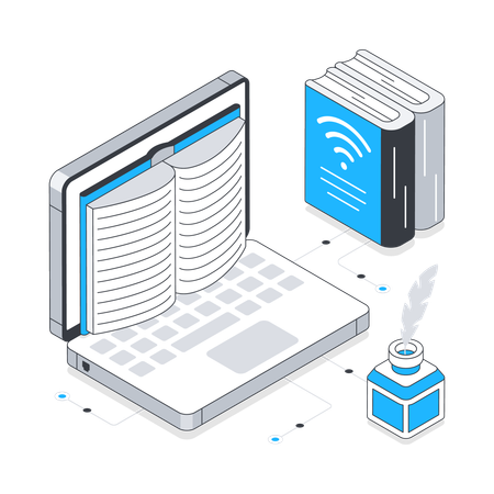 Virtual Education  Illustration