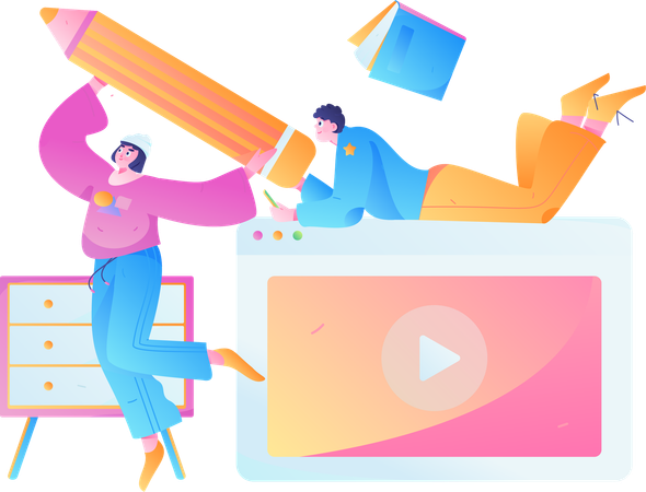 Virtual Education  Illustration