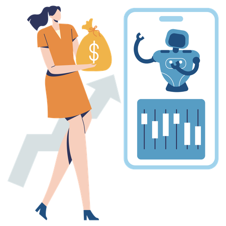 Virtual Finance Assistant  Illustration