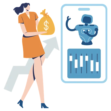 Virtual Finance Assistant  Illustration