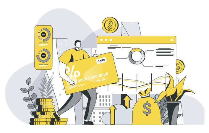 Virtual finance  Illustration