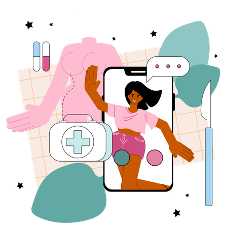 Virtual healthcare  Illustration