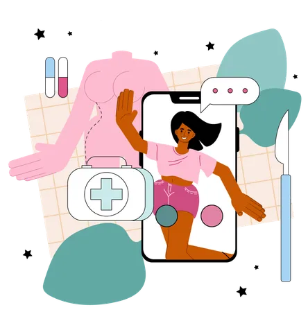 Virtual healthcare  Illustration