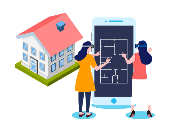 Virtual Home Tour  Illustration