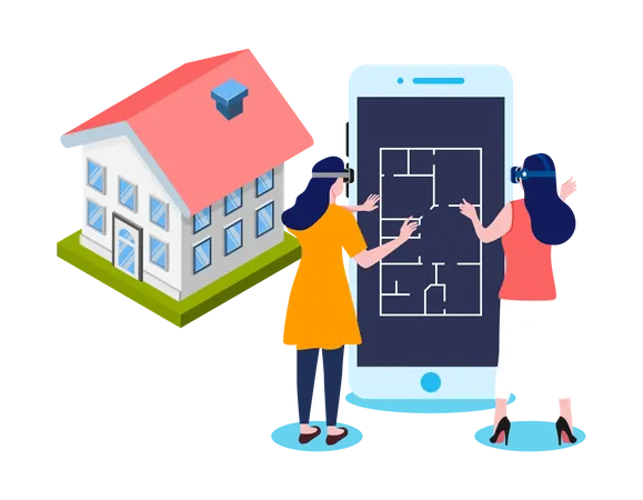 Virtual Home Tour  Illustration