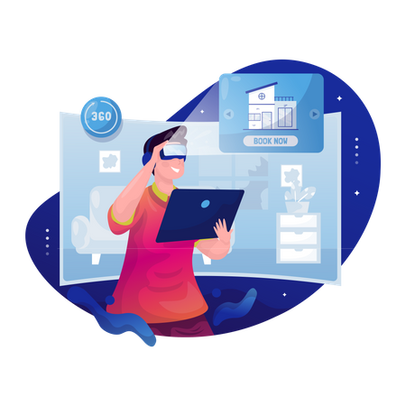 Virtual Home Tour  Illustration