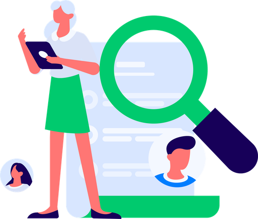 Virtual job application form is filled up  Illustration