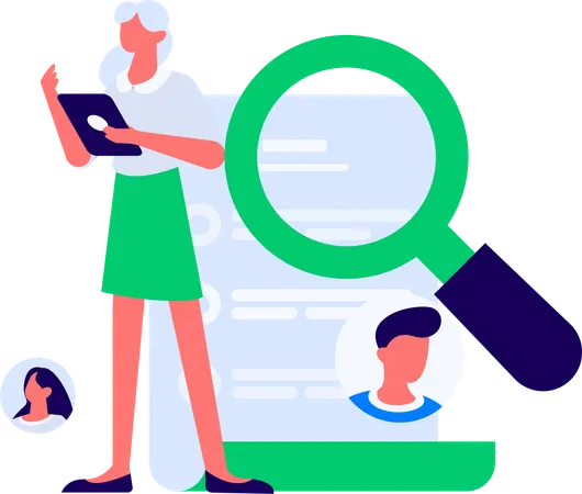 Virtual job application form is filled up  Illustration
