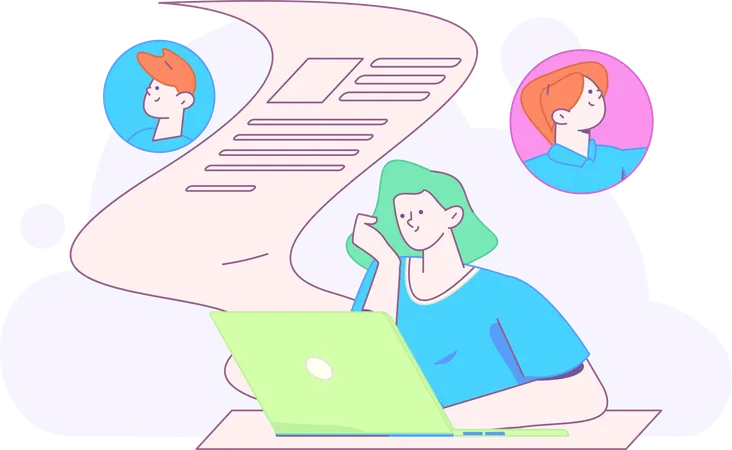 Virtual Job Application  Illustration