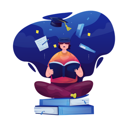 Virtual learning experience  Illustration