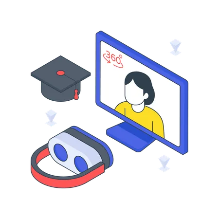 Virtual Lecture  Illustration