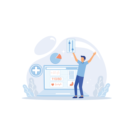 Virtual Medical Consultation  Illustration