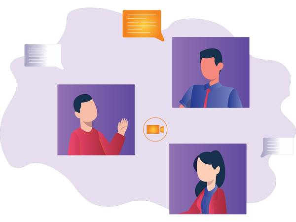 Virtual meeting  Illustration