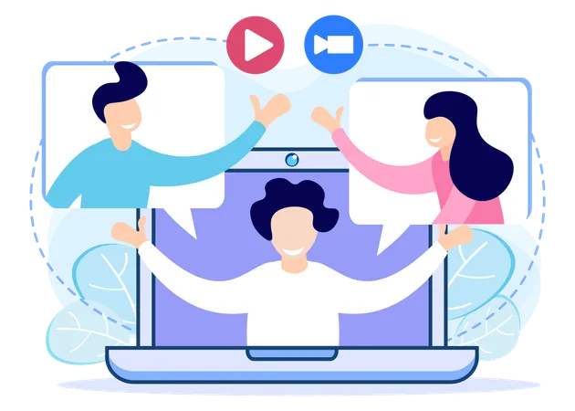 Virtual Meeting  Illustration