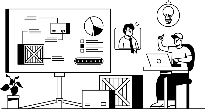Virtual Meeting  일러스트레이션