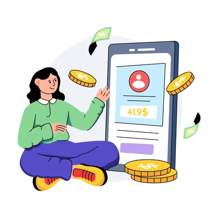 Virtual Money  Illustration