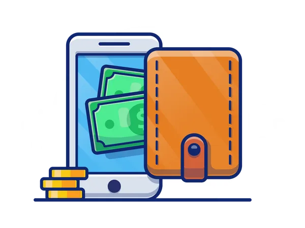 Virtual money  Illustration