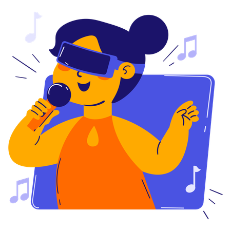 Virtual Music Concert  Illustration