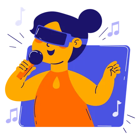 Virtual Music Concert  Illustration