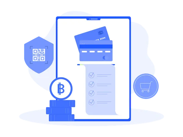 Virtual payment  Illustration