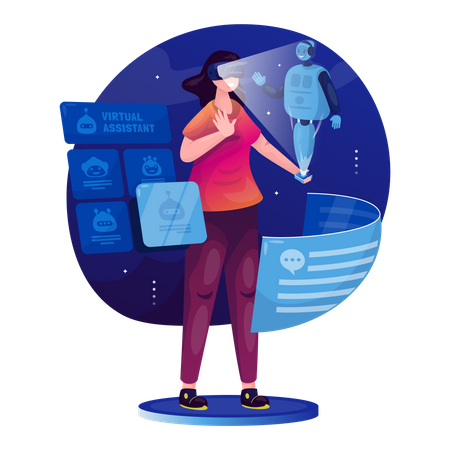 Virtual Personal Assistant Illustration