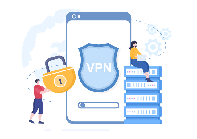 Virtual Private Network Illustration