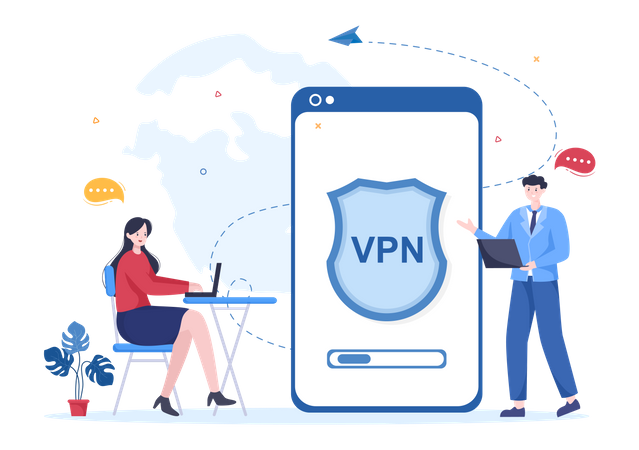 Virtual Private Network Service Illustration