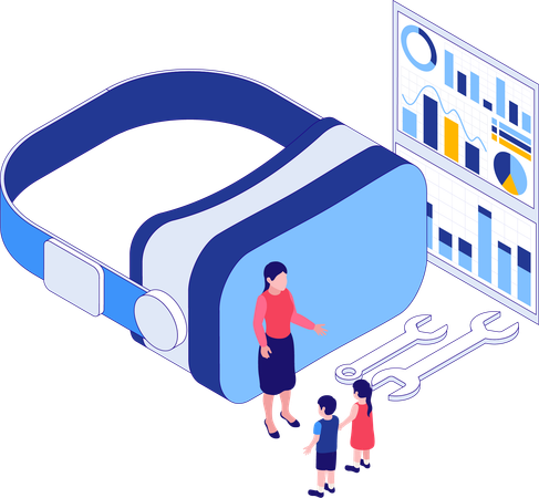 Virtual Reality Analytics  Illustration