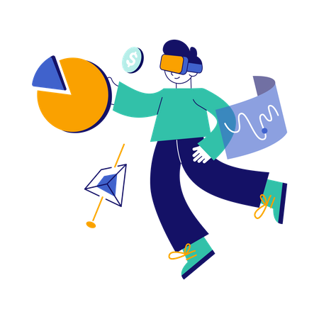 Virtual Reality Business  Illustration