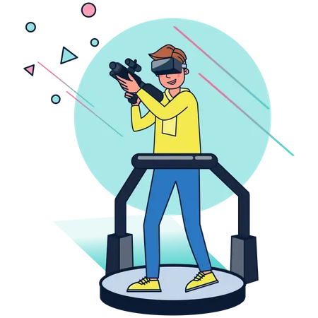 Virtual Reality gamer  Illustration