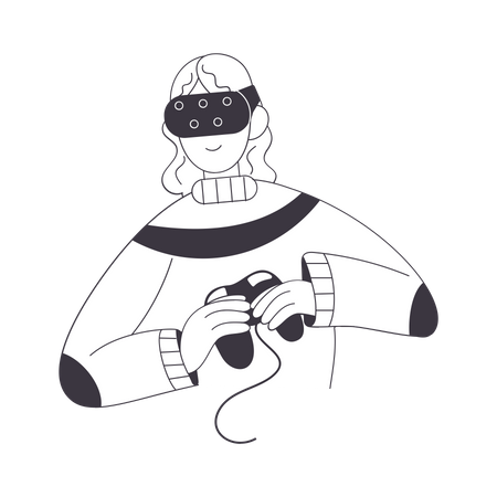 Virtual-Reality-Helmspiel  Illustration