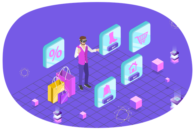 Virtual Reality Technology  Illustration
