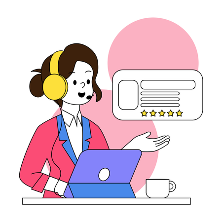 Virtual Service Desk  Illustration