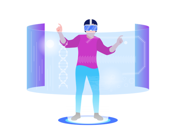 Virtual Technology  Illustration