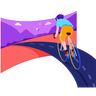virtual reality cycling illustration free download