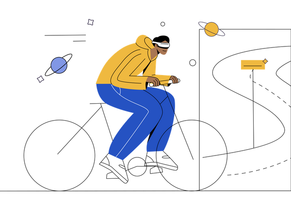 Virtual Travel  Illustration