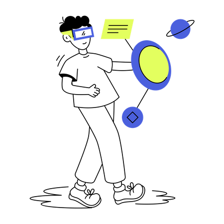 Virtual world  Illustration