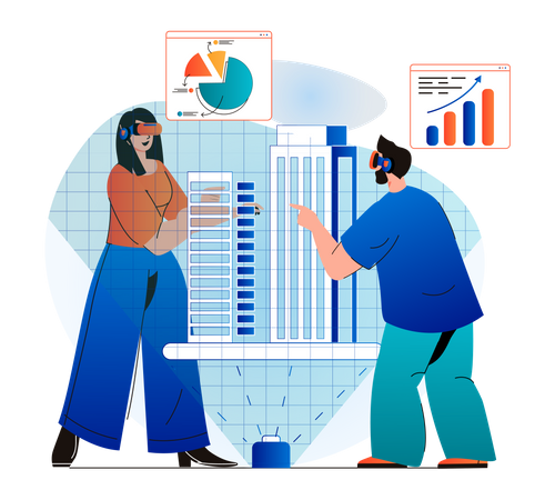 Virtuelle Datenanalyse  Illustration