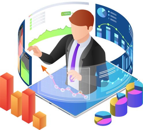 Virtuelle Datenanalyse  Illustration