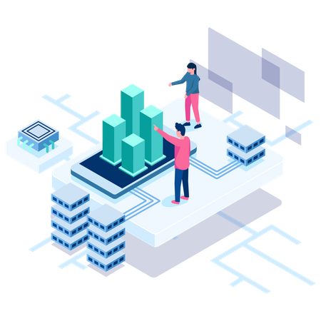 Virtuelle Datenanalyse  Illustration