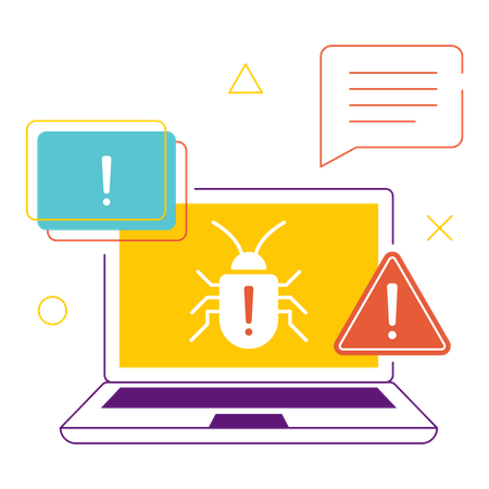 Virus attack  イラスト